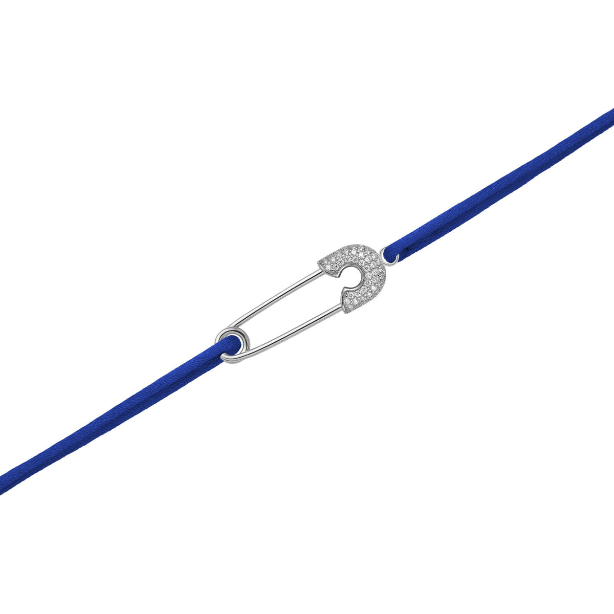 Celestial Thread Bracelet - Rhodium / Blue