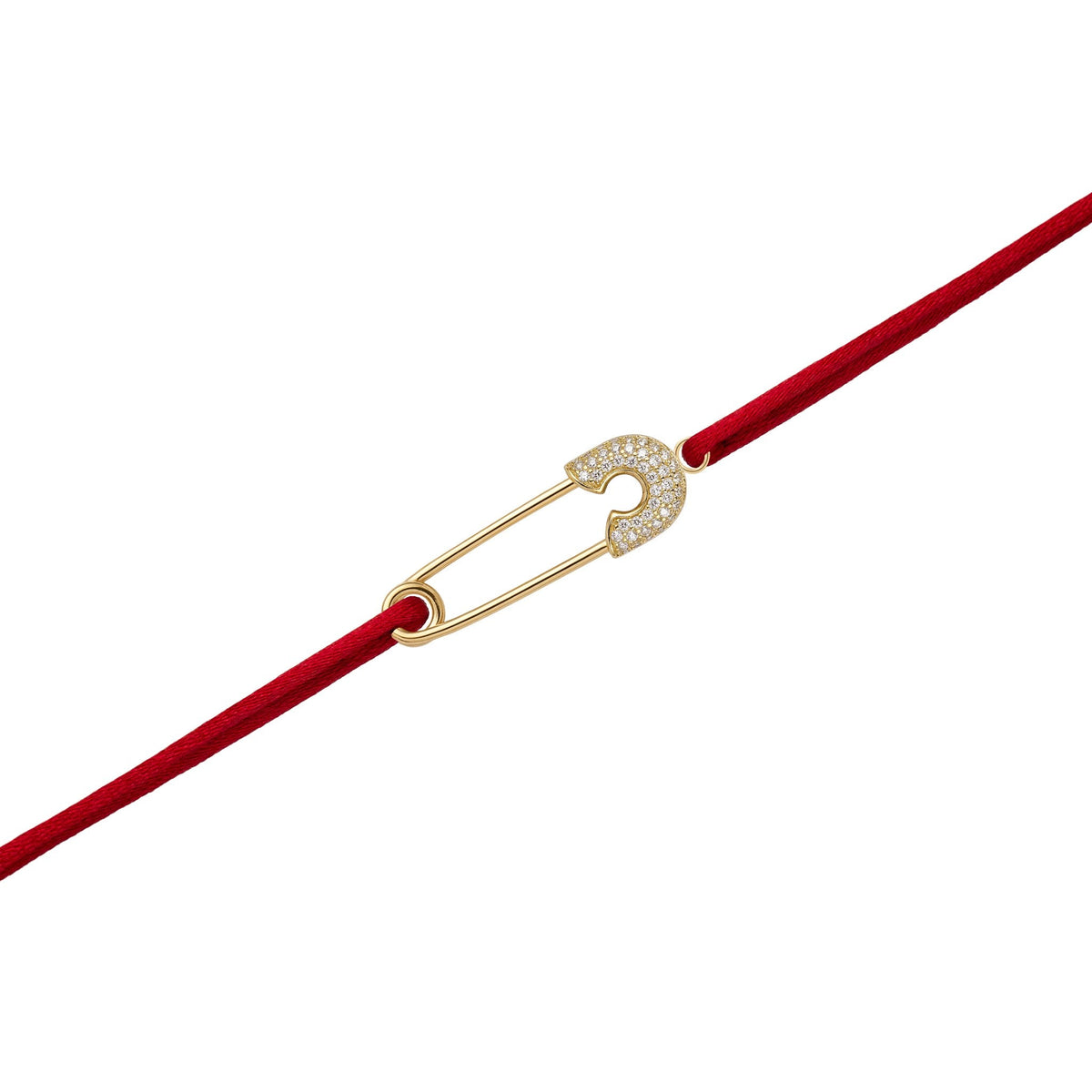 Celestial Thread Bracelet - Yellow Gold / Red