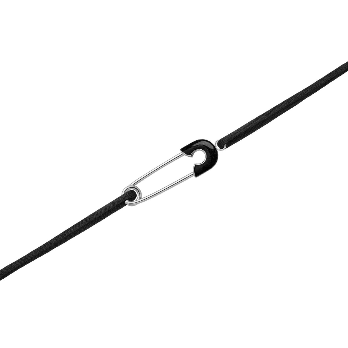 Eternal Thread Bracelet - Rhodium / Black