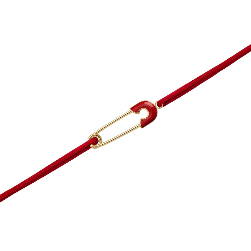 Eternal Thread Bracelet - Yellow Gold / Red