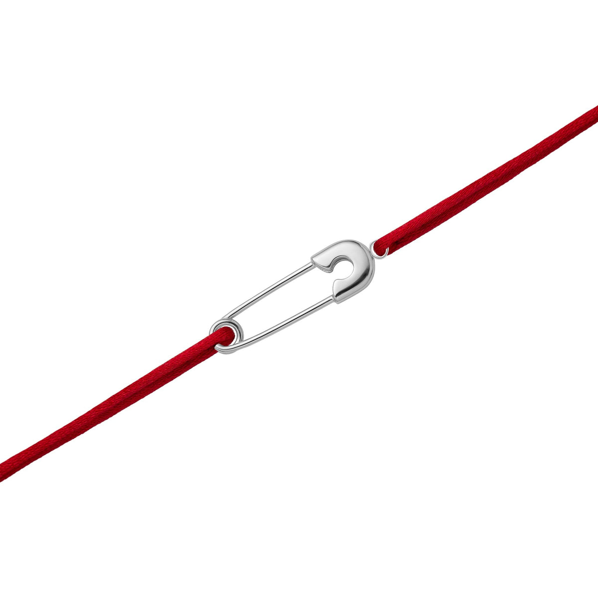 Legacy Thread Bracelet - Rhodium / Red